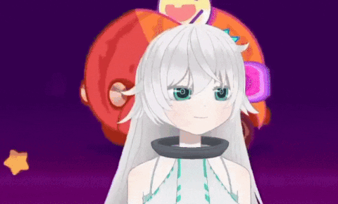 GIF of Xylo(virtual character) talking.